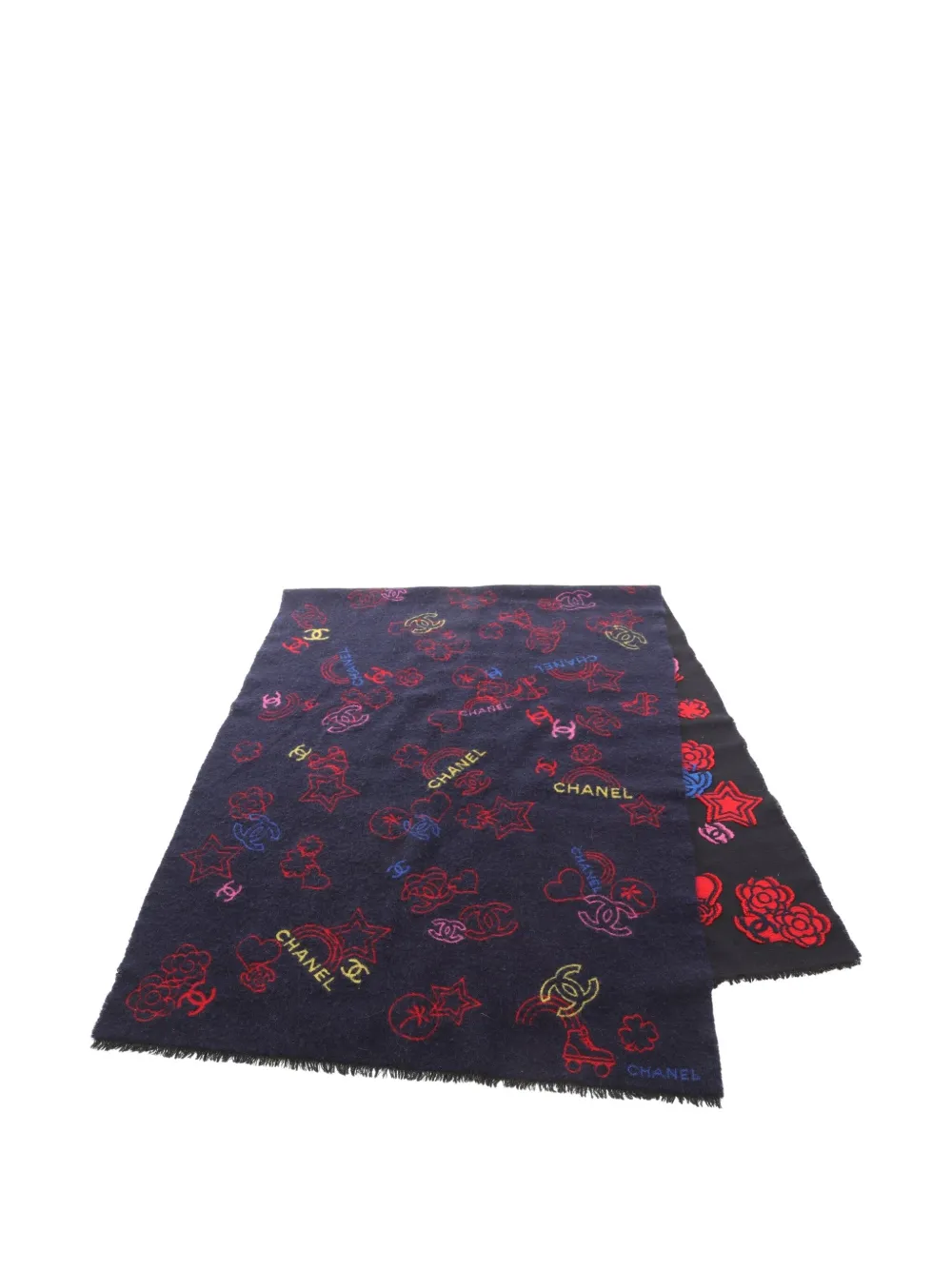CHANEL Pre-Owned 2021 Camellia Stall shawl | Blue | Image 1