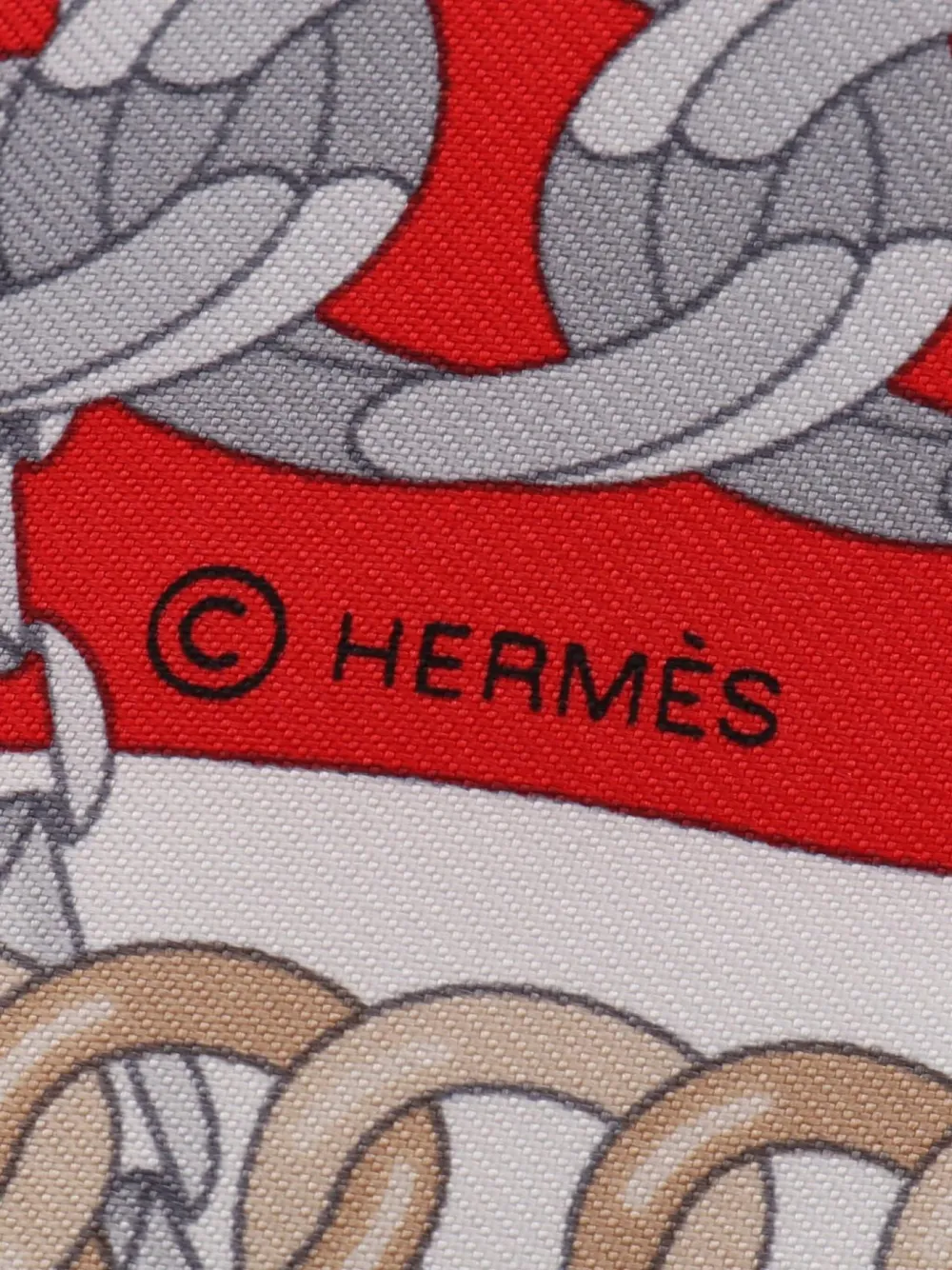 Hermès Pre-Owned 2020s Carres 90 REACTION EN CHAINES silk scarf | Image 2
