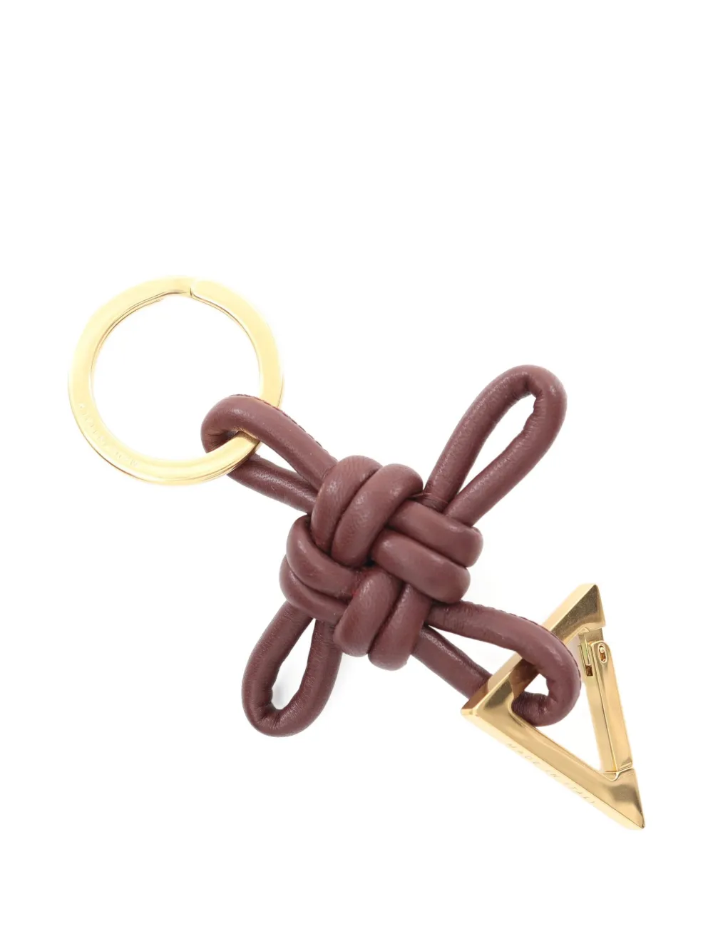 Pre-owned Bottega Veneta 2020s Triangle-knot Leather Keyring