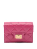 CHANEL Pre-Owned 2021 2.55 matelasse tri-fold wallet - Pink
