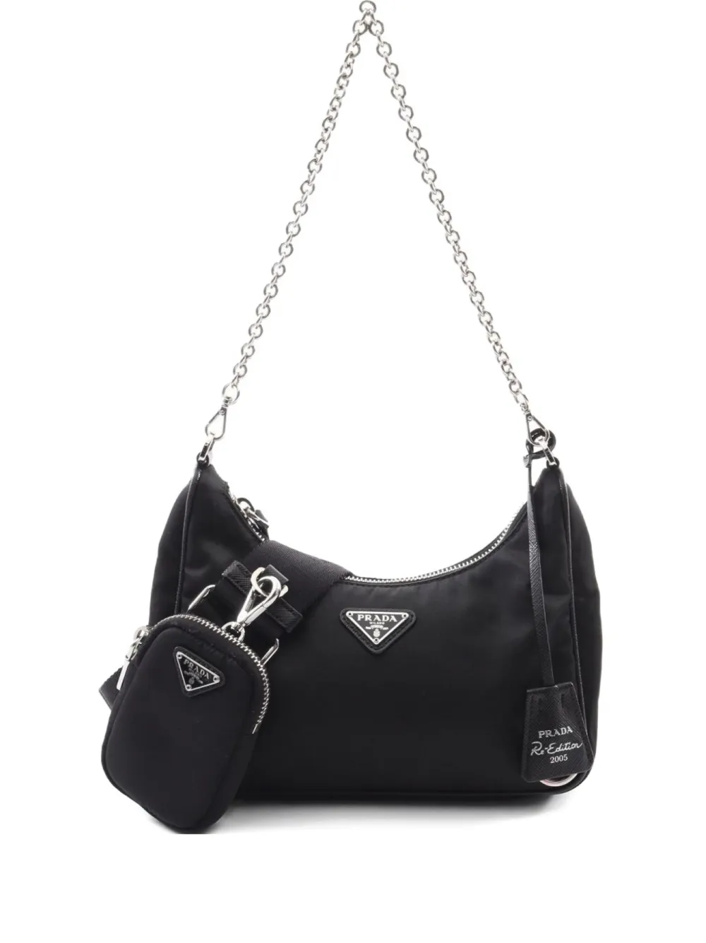 Prada Pre-Owned 2010s リエディション 2005 ショルダーバッグ - ブラック Prada Pre-Owned 2010s リエディション 2005 ショルダーバッグ - ブラック