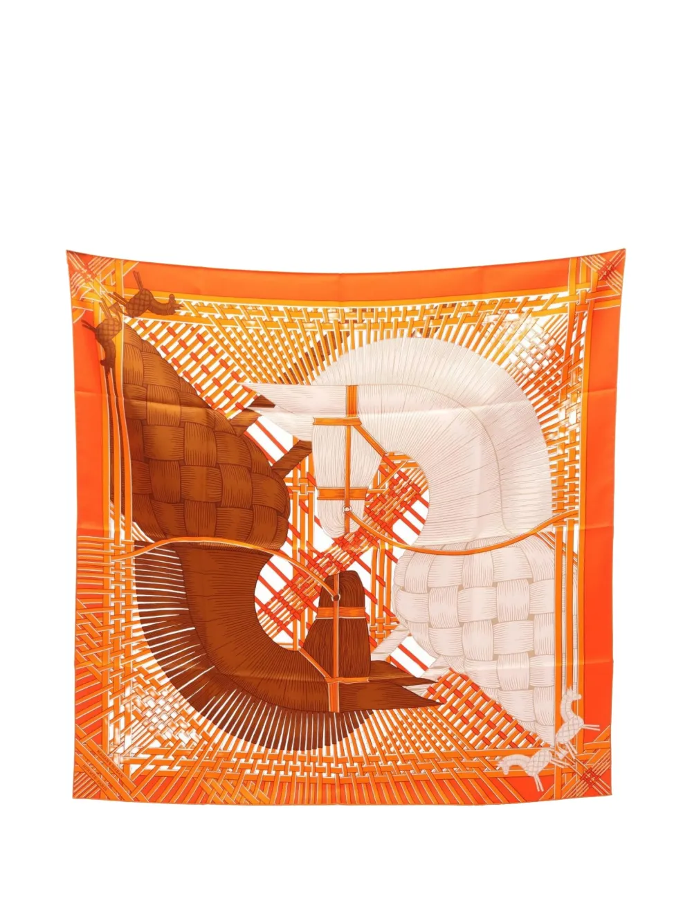 Hermès Pre-Owned 20s silk scarf | Orange | Image 1