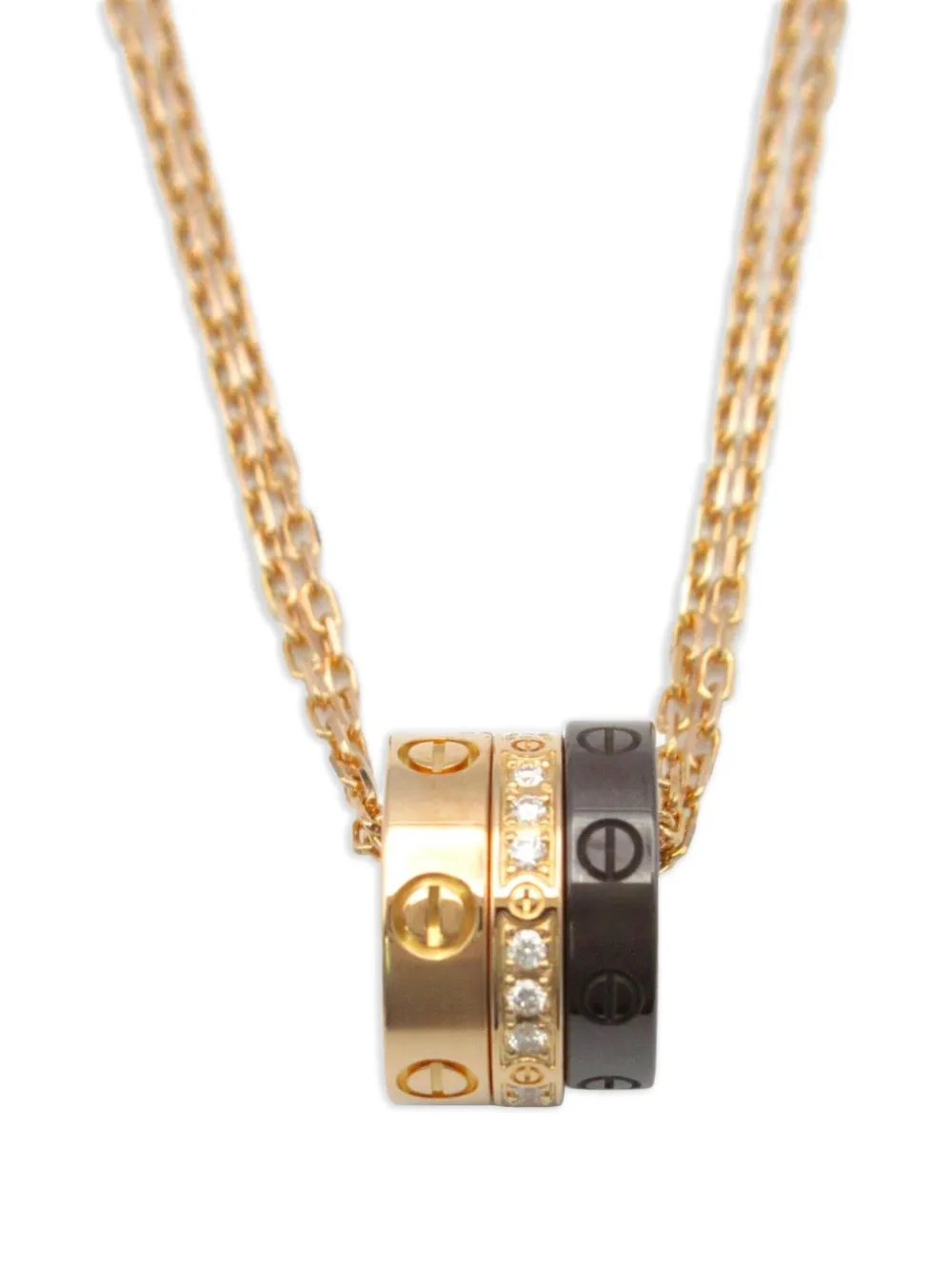 Cartier 2010s ラブ ダイヤモンド ネックレス 18Kローズゴールド - ゴールドトーン Cartier 2010s ラブ ダイヤモンド ネックレス 18Kローズゴールド - ゴールドトーン