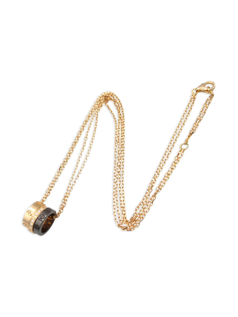 Cartier 10's 18kt rose gold Love diamond necklace | Image 2