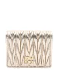 Miu Miu Pre-Owned 2020s matelasse leather wallet - Gold