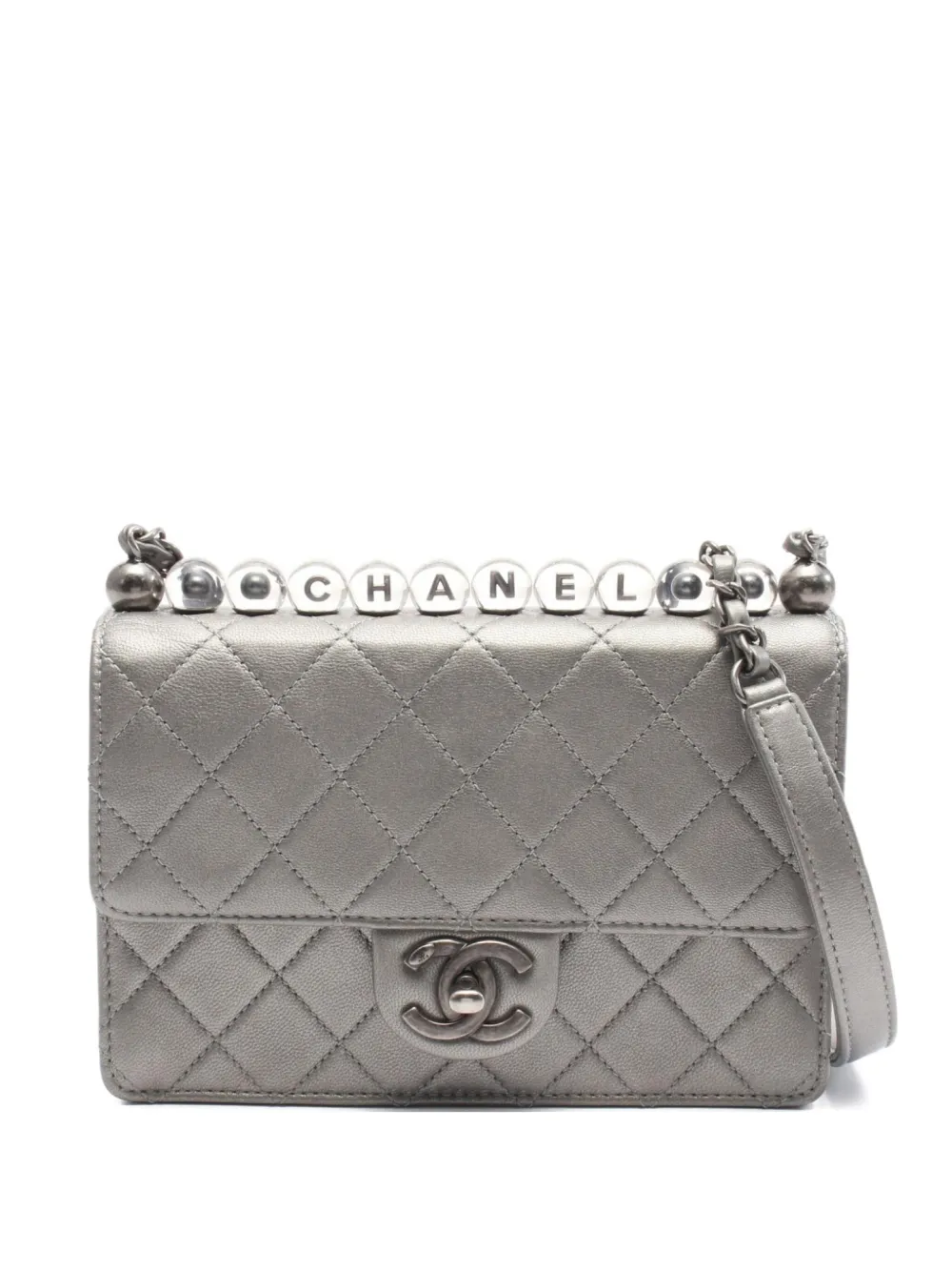 CHANEL Pre-Owned 2020-2021 マトラッセ チェーン ショルダーバッグ - シルバートーン CHANEL Pre-Owned 2020-2021 マトラッセ チェーン ショルダーバッグ - シルバートーン
