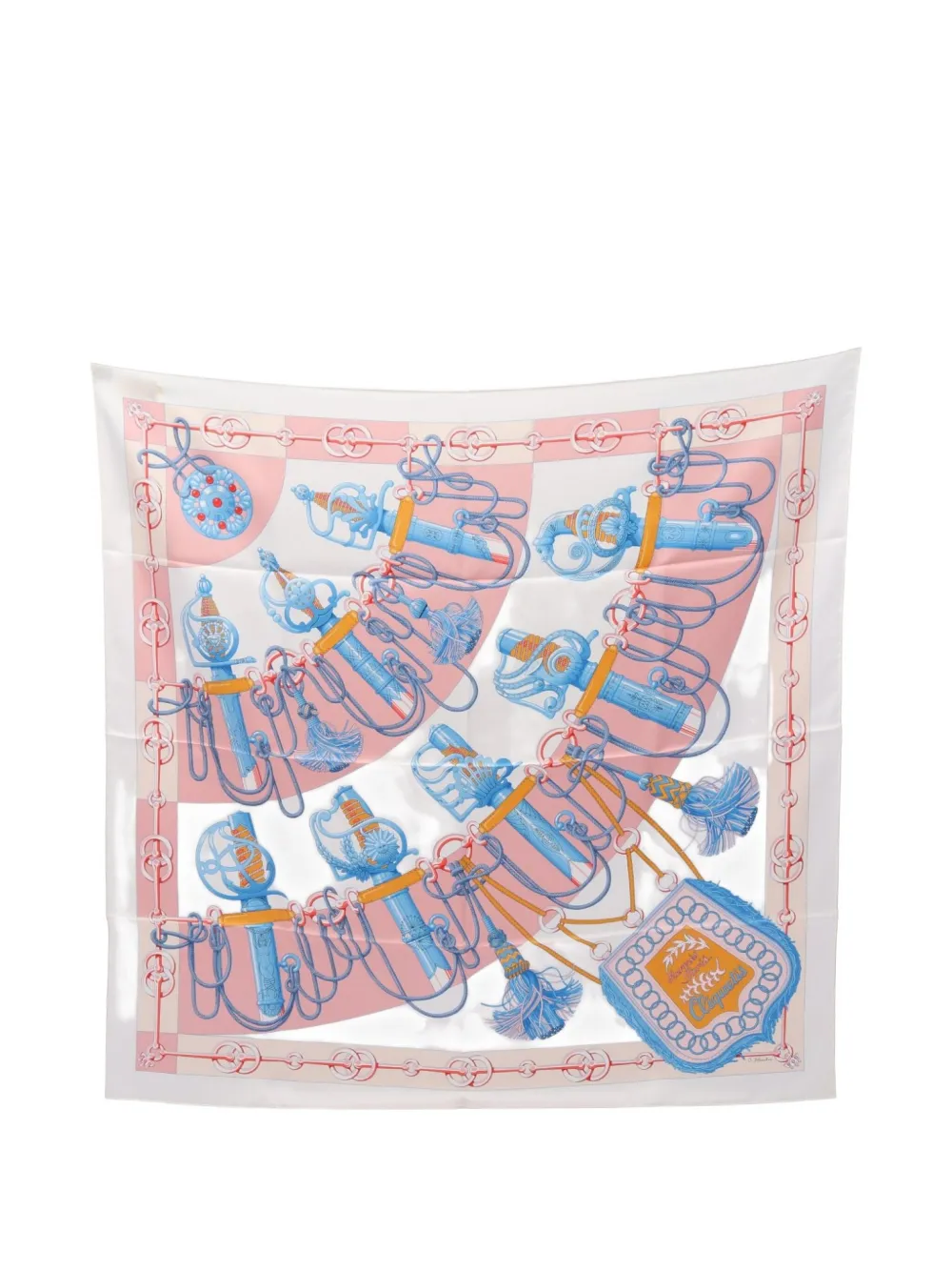Hermès Pre-Owned 2020s Cliquetis silk scarf | Pink | Image 1