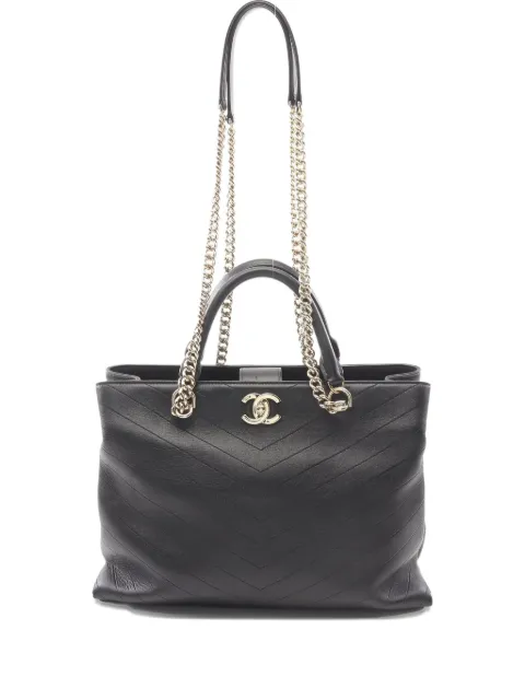 CHANEL Pre-Owned 2018-2019 Chevron V-stitch chain shoulder bag