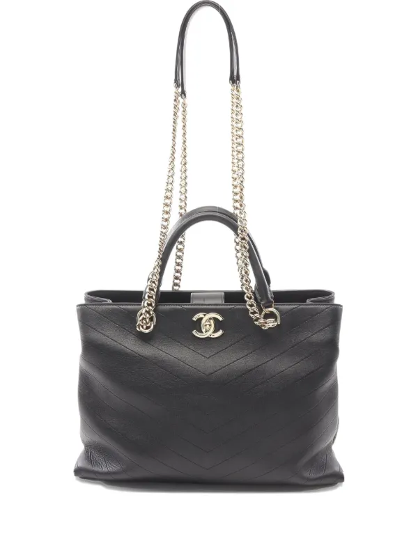 CHANEL Pre-Owned 2018-2019 Chevron V-stitch Chain Shoulder