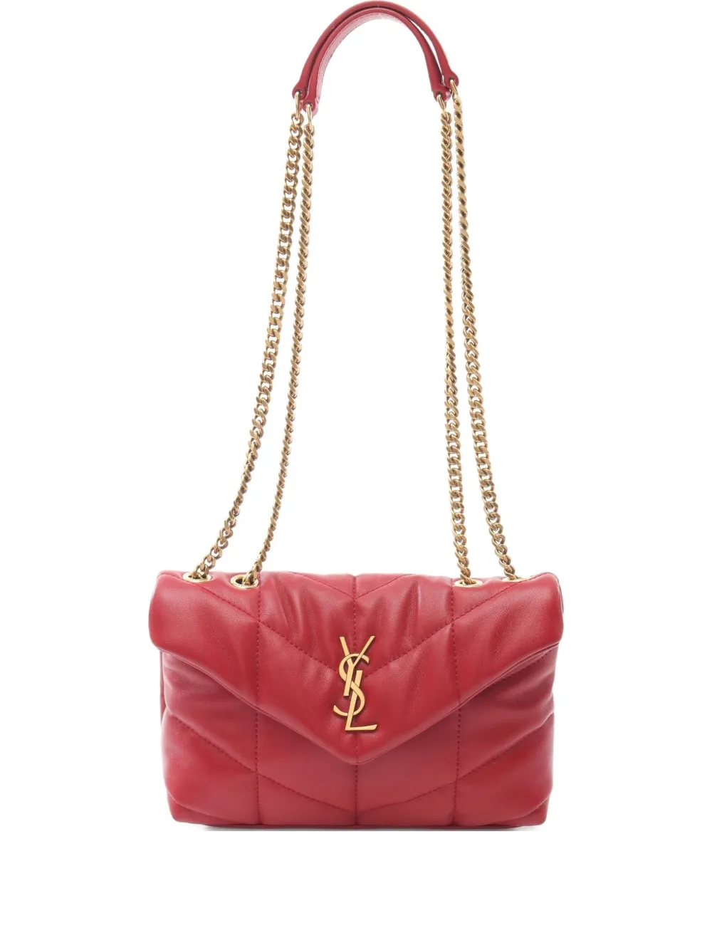 Pre-owned Saint Laurent 2020s Puffer Toy Shoulder Bag Leather Red