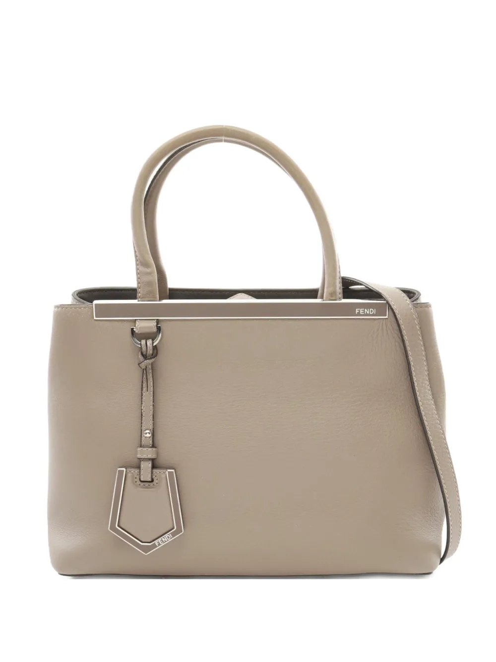Fendi Pre-Owned 2000s Petit 2Jours leather handbag | Grey | Image 1