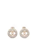 CHANEL Pre-Owned 1986 rhinestone coco mark earrings - Gold