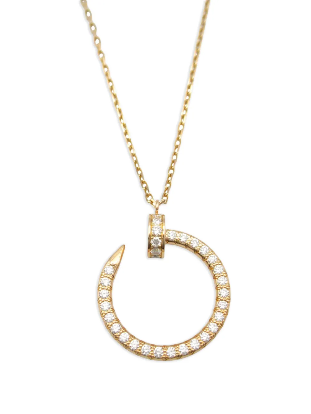Cartier 2010s 18K rose gold Juste un Clou diamond necklace - ゴールドトーン Cartier 2010s 18K rose gold Juste un Clou diamond necklace - ゴールドトーン
