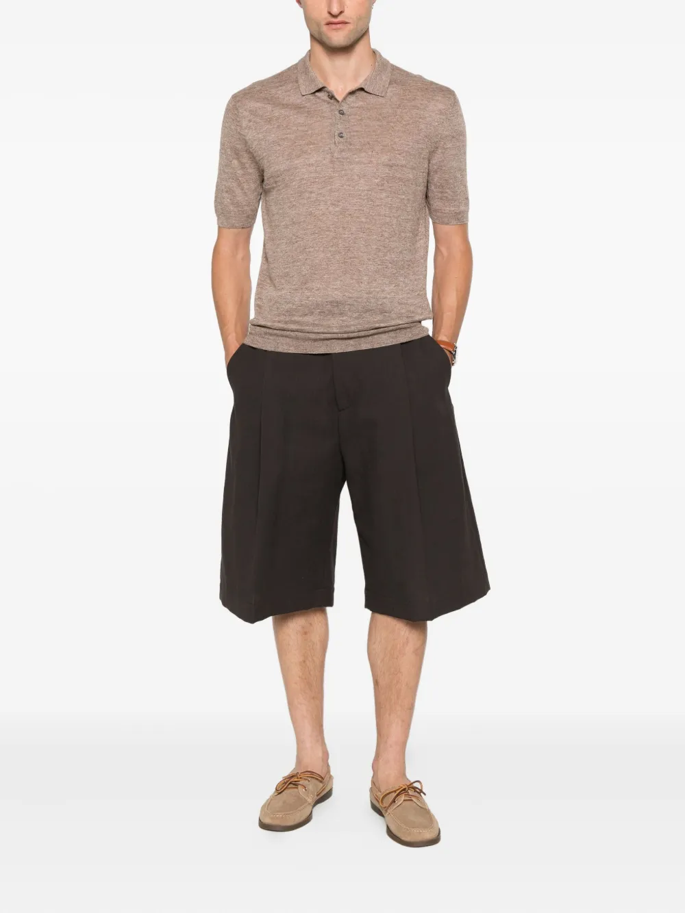 Gran Sasso Poloshirt met korte mouwen - Bruin