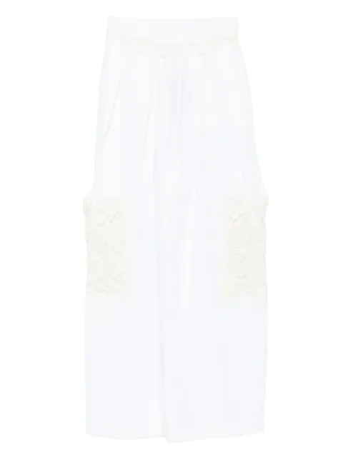 Ermanno Scervino lace-pocket linen trousers