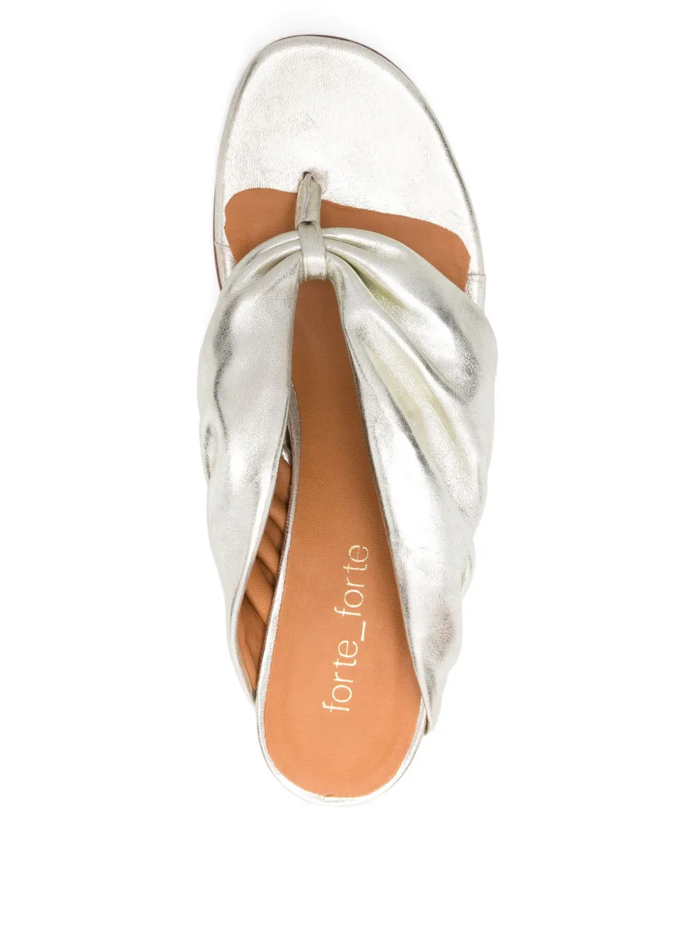 Forte 65mm leather sandals Zilver