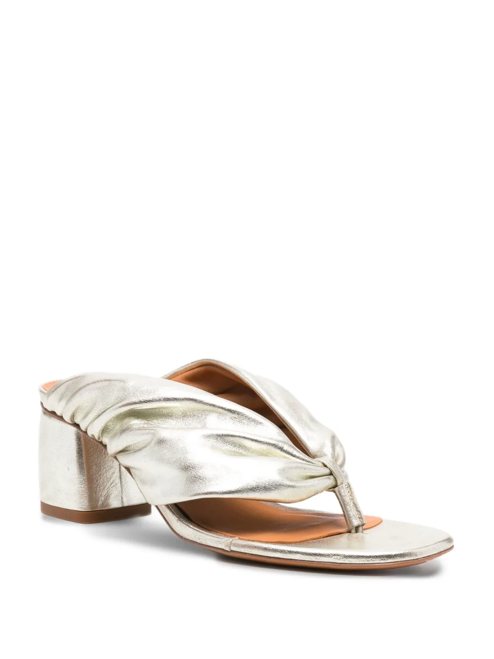 Forte 65mm leather sandals Zilver