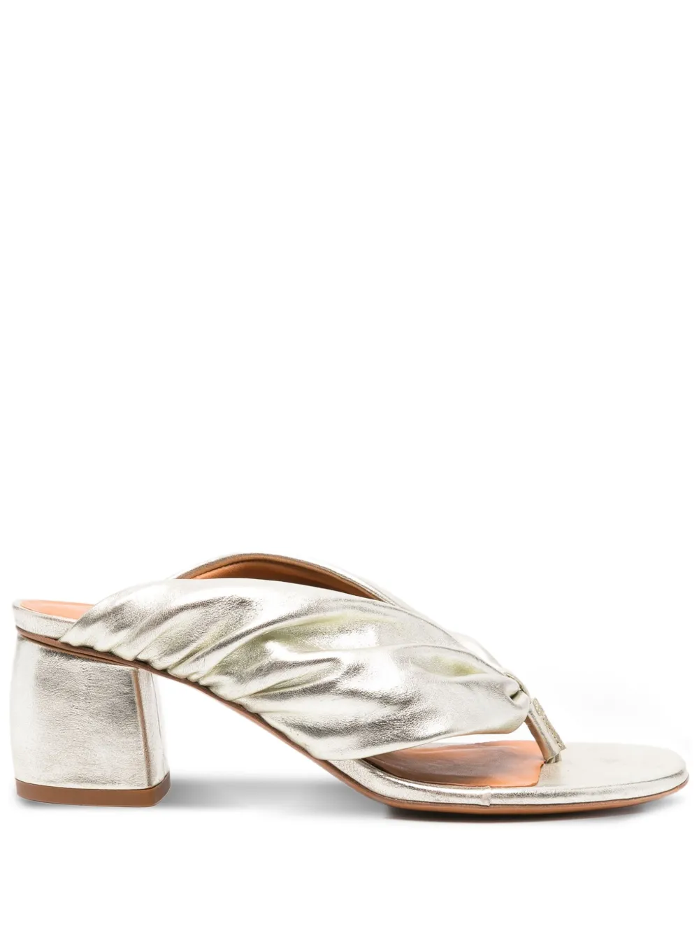 Forte 65mm leather sandals Zilver