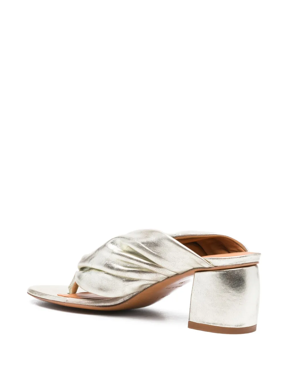 Forte 65mm leather sandals Zilver
