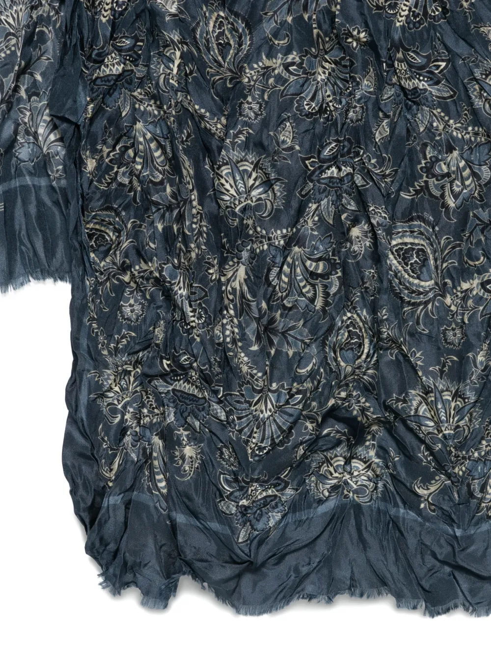 ETRO paisley-print silk scarf Blauw