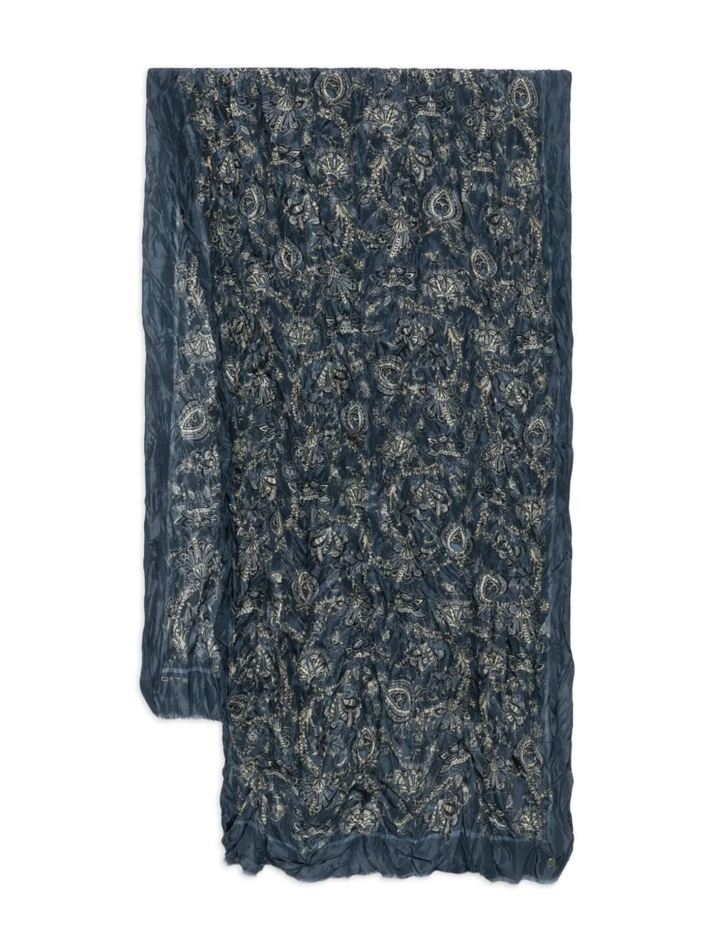 ETRO paisley-print silk scarf Blauw