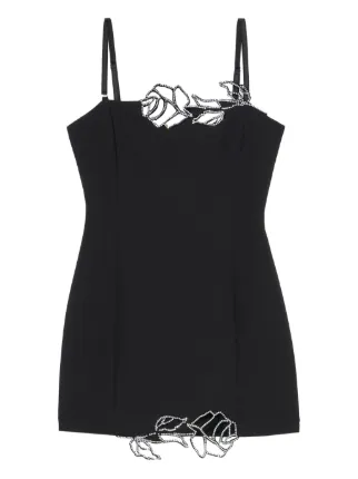 rose embroidered dress black Buy Love & Roses Black Velvet Rose Embroidered Mini Dress from Next USA