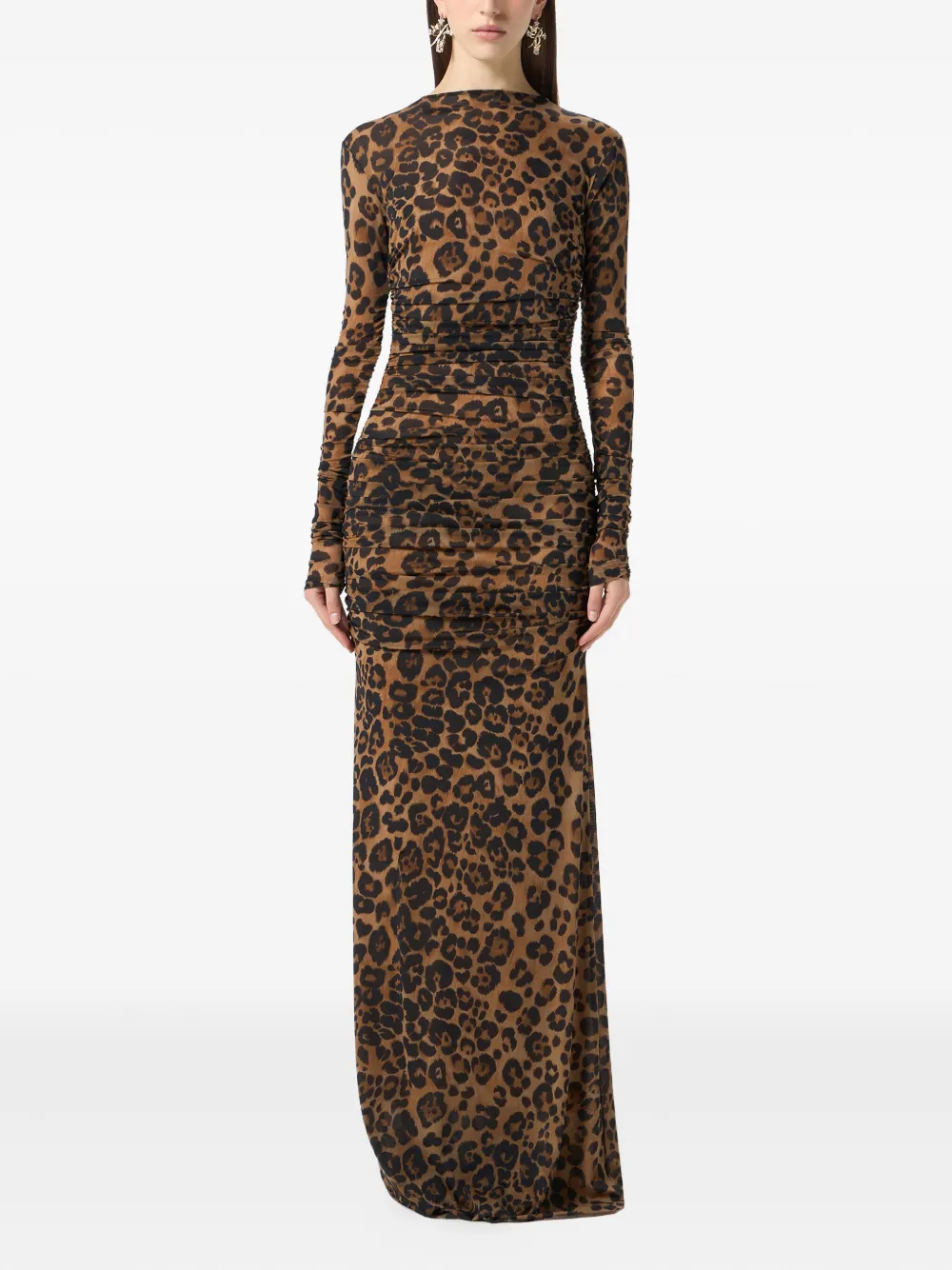 Blumarine leopard-print ruched dress | Evening Dresses | Image 2