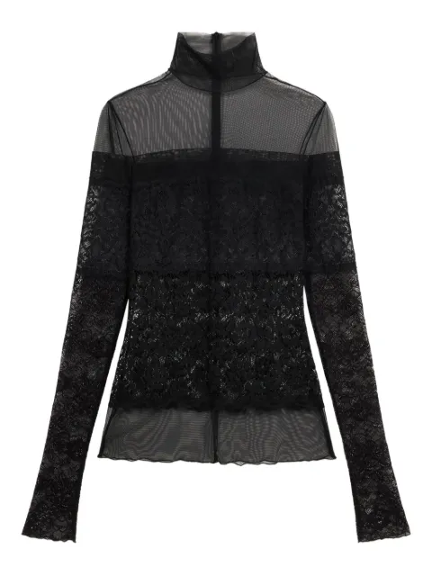 Blumarine top de encaje traslúcido