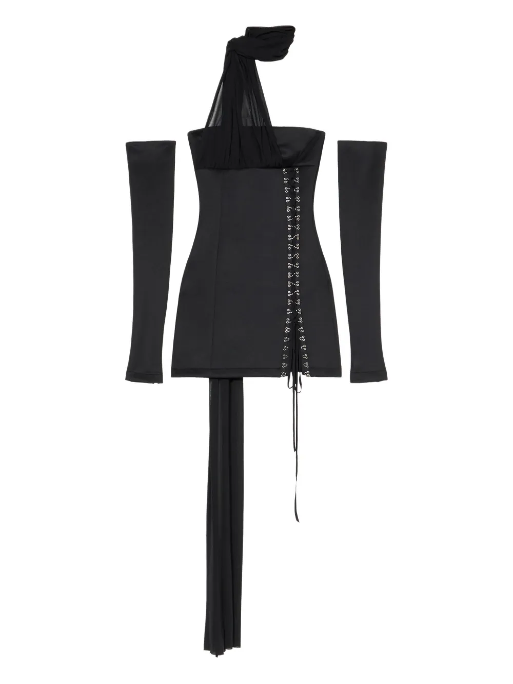 Blumarine Off-shoulder mini-jurk Zwart