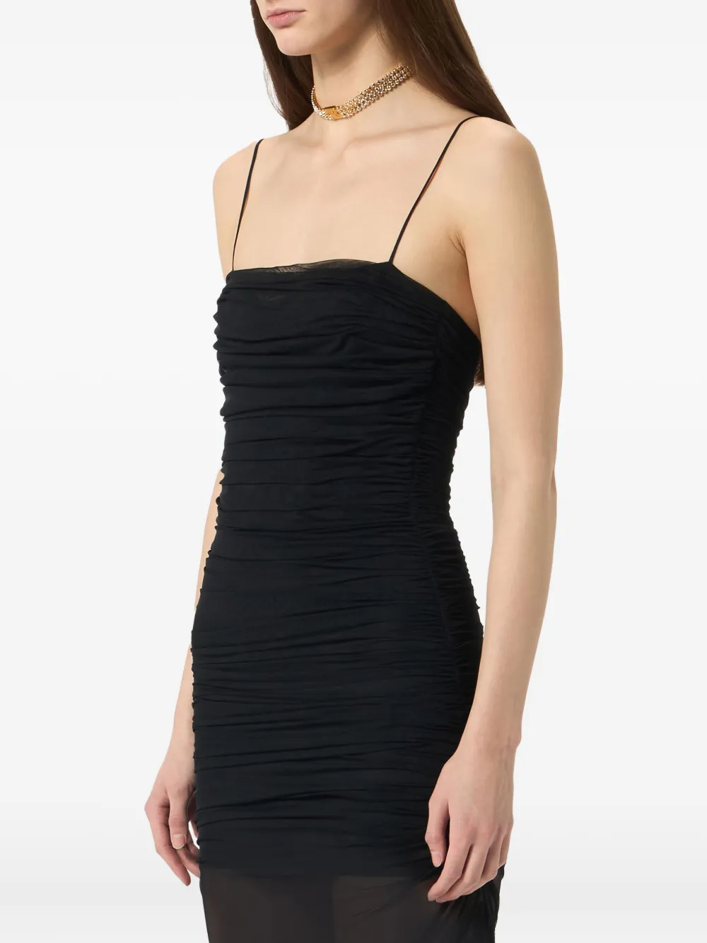 Blumarine Avondjurk met ruches Zwart