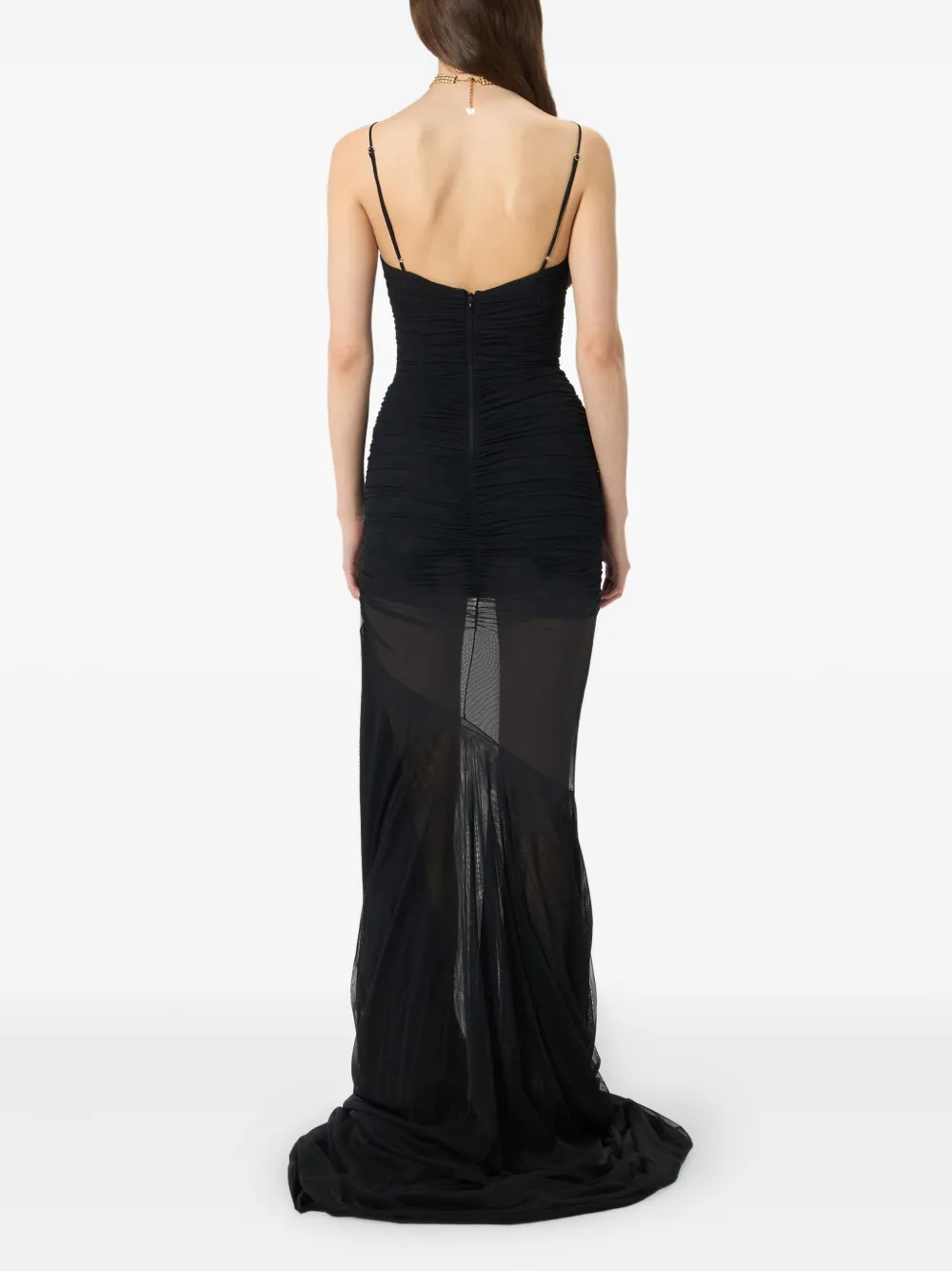 Blumarine Avondjurk met ruches Zwart