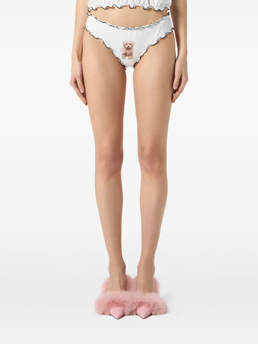 Blumarine Slip met ruches Wit