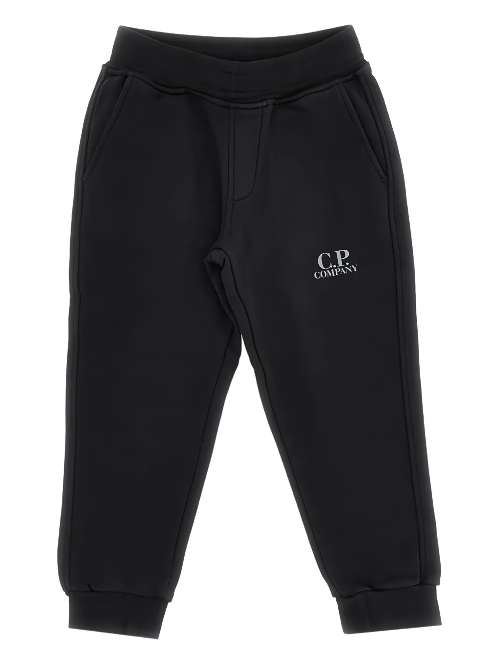C.P. Company Kids logo-embroidered sweatpants Zwart