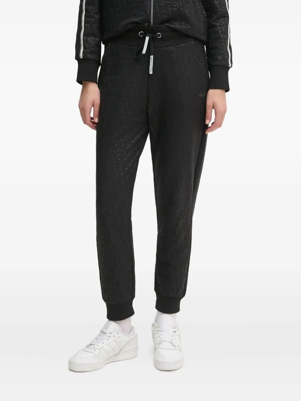 Aeronautica Militare monogram-pattern track suit | Black | Image 1