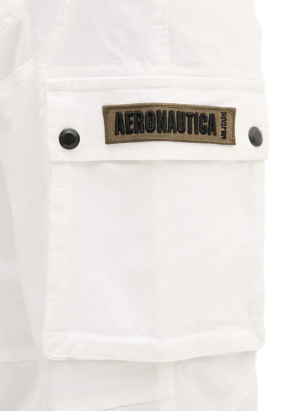 Aeronautica Militare Cargo broek met opgestikte zak Wit