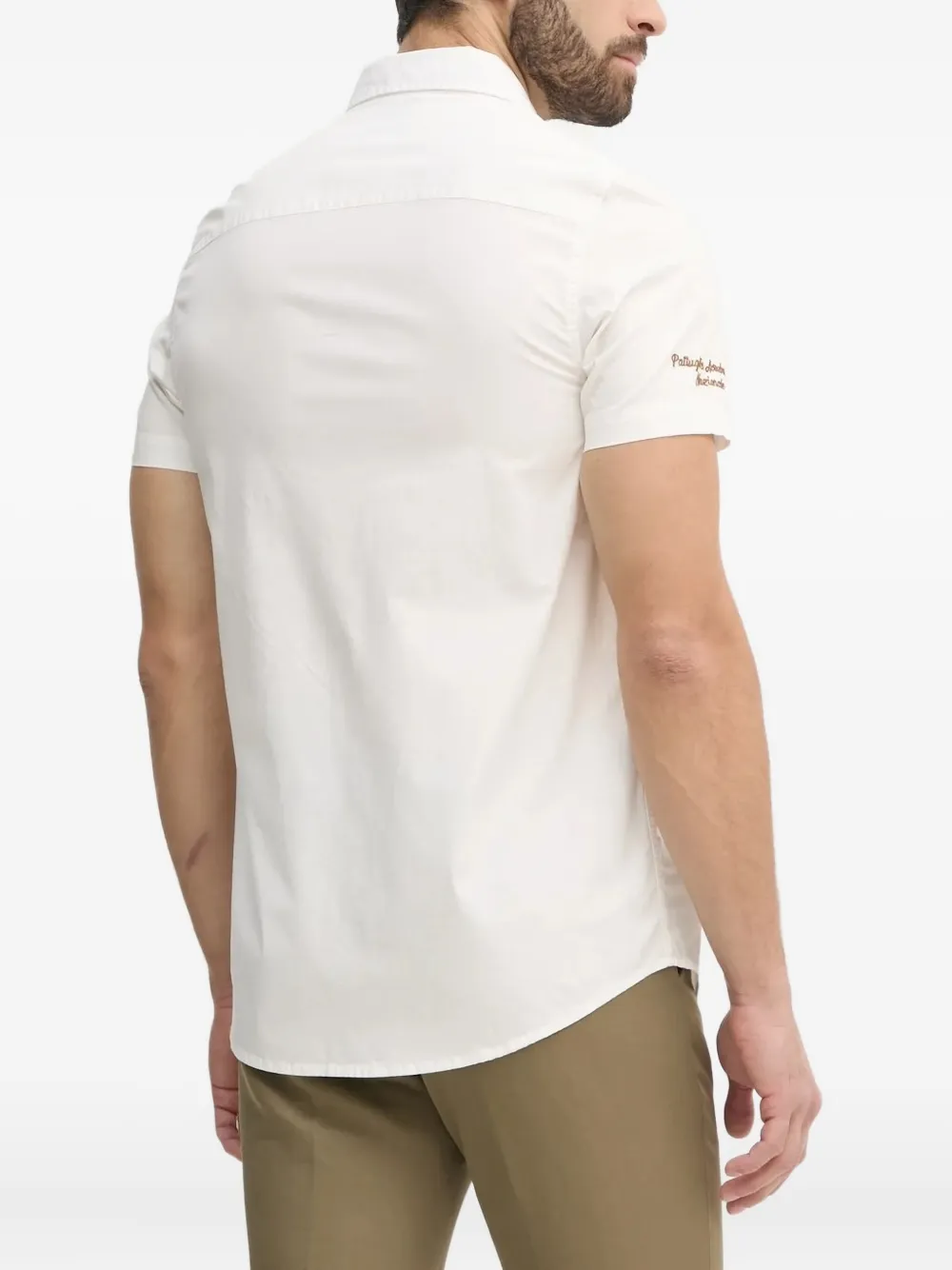 Aeronautica Militare embroidered short-sleeve shirt - Wit