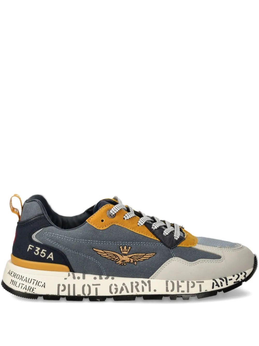 Aeronautica Militare logo-embroidered sneakers | Grey | Image 1