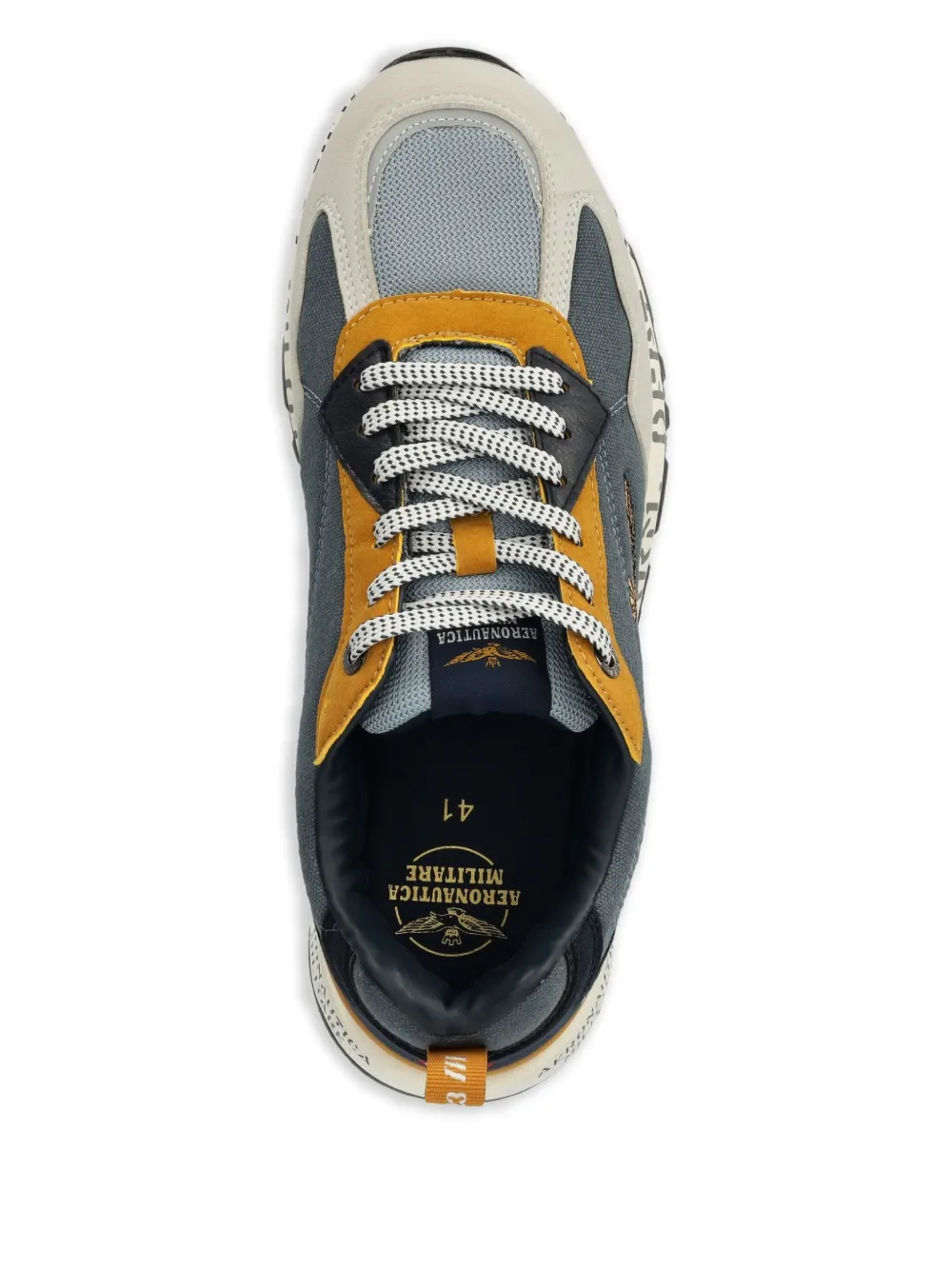 Aeronautica Militare logo-embroidered sneakers Grey