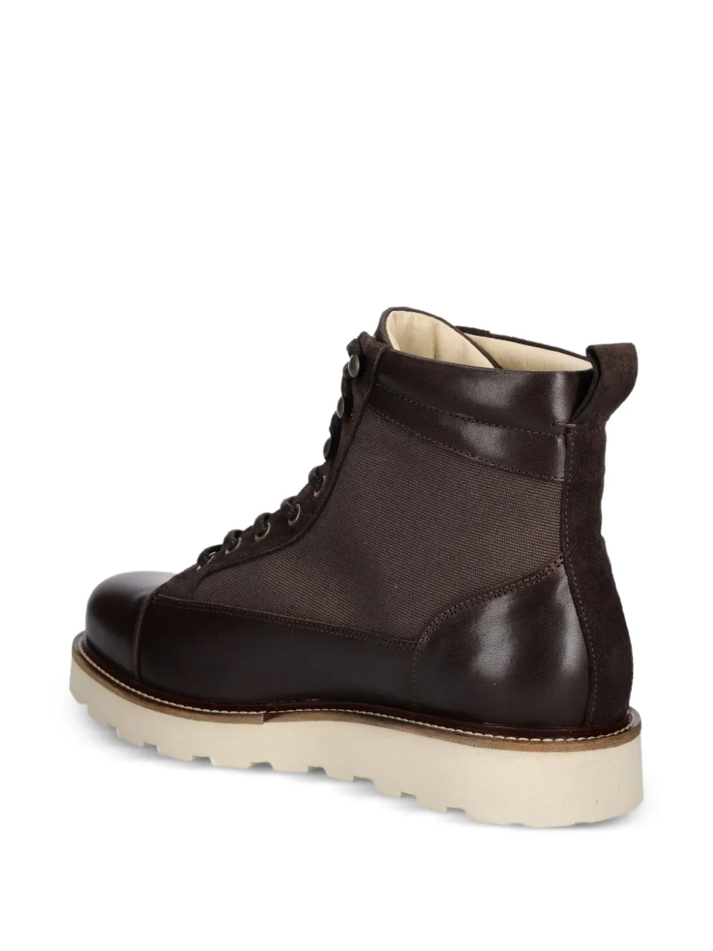 Aeronautica Militare leather lace-up boots Brown