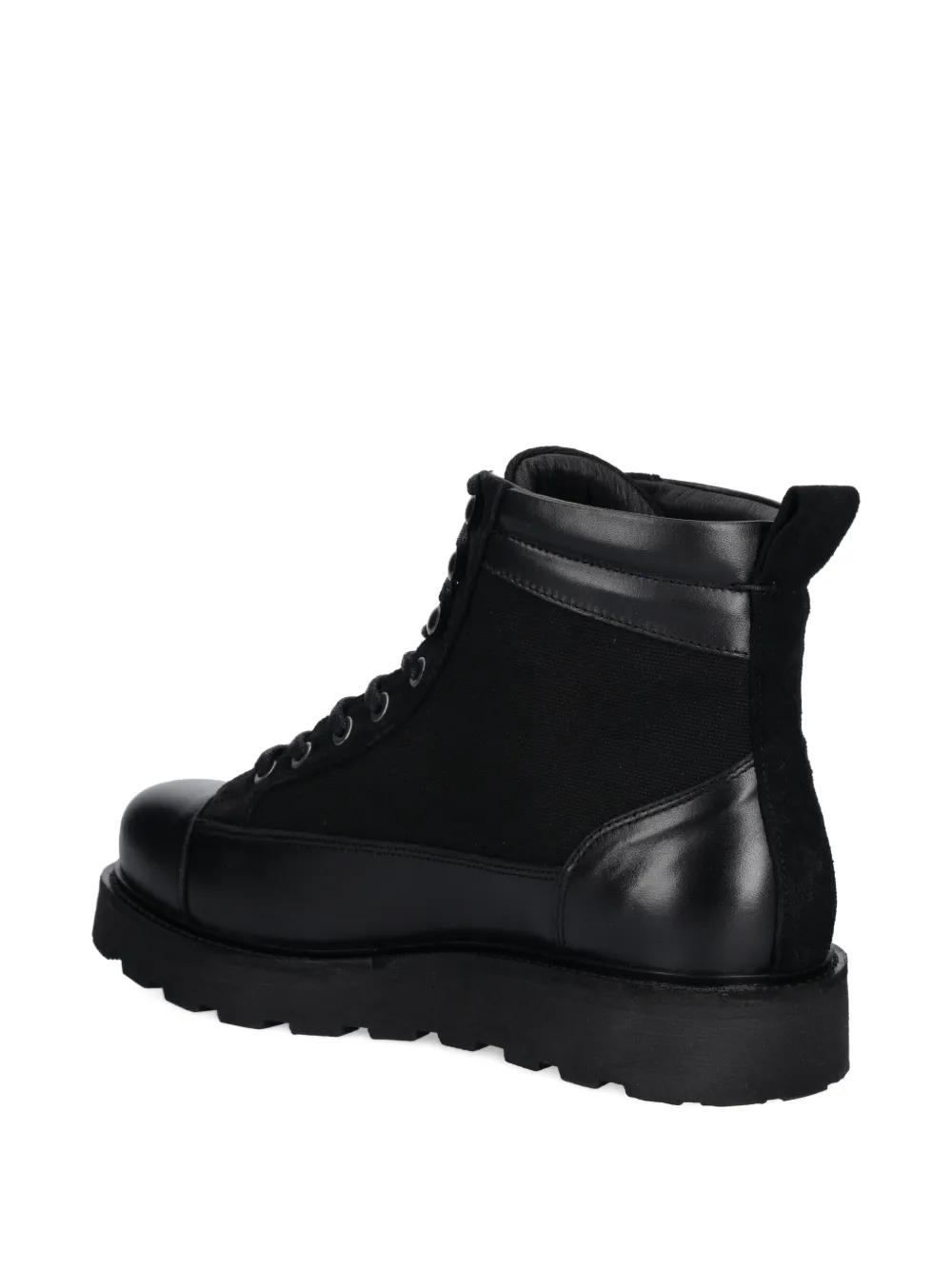 Aeronautica Militare leather lace-up ankle boots Black