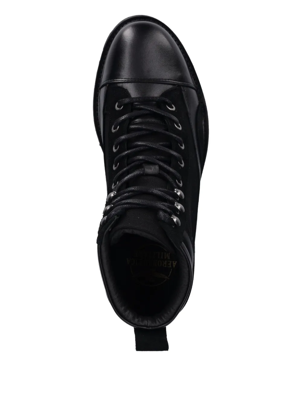 Aeronautica Militare leather lace-up ankle boots Black