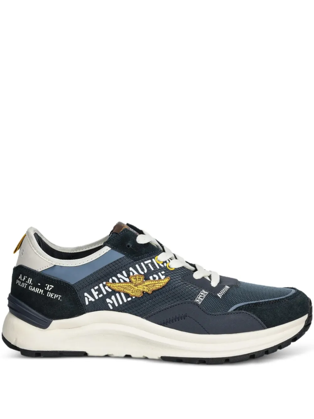 Aeronautica Militare logo-embroidered sneakers | Blue | Image 1