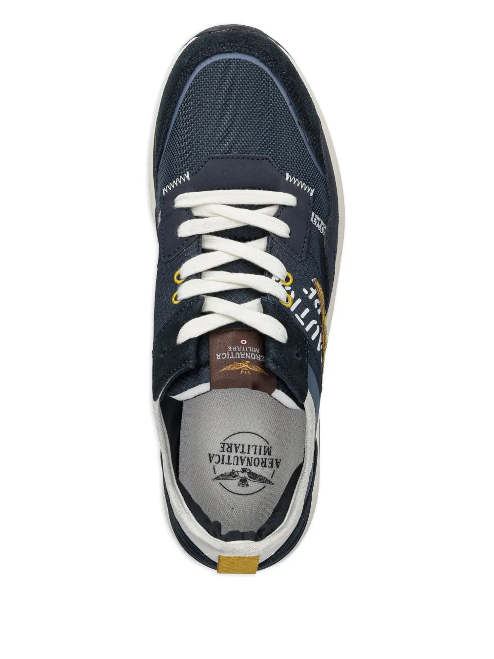 Aeronautica Militare logo-embroidered sneakers Blue