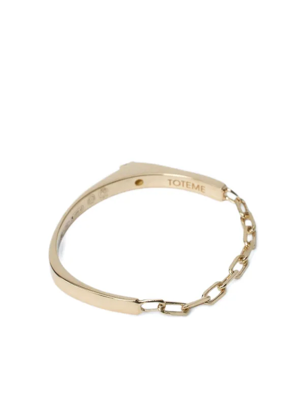 【TOTEME】ダイヤモンド チェーンリング 18Kゴールド TOTEME 18K Yellow Gold Diamond Chain Ring | Gold | FARFETCH HK