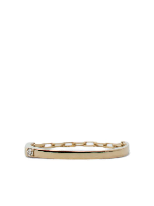 【TOTEME】ダイヤモンド チェーンリング 18Kゴールド Cigar diamond midi ring 18kt gold – TOTEME