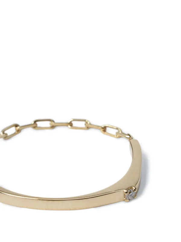 【TOTEME】ダイヤモンド チェーンリング 18Kゴールド TOTEME 18K Yellow Gold Diamond Chain Ring | Gold | FARFETCH HK