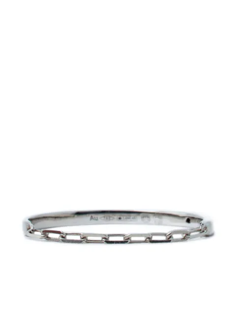 TOTEME 18K white gold diamond chain ring