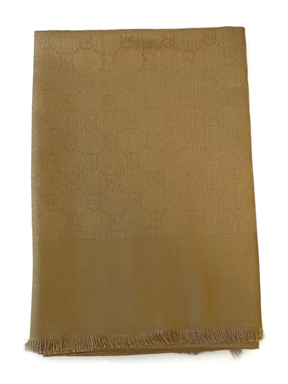 Gucci Sjaal met GG monogram van katoen-zijde Beige