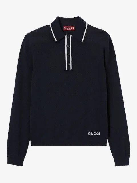 Gucci polo en maille à manches longues