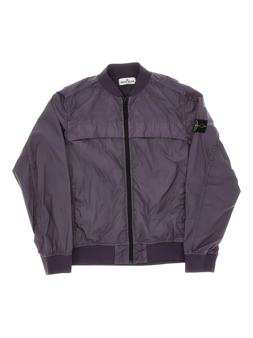 Stone Island Junior Crinkle Reps jack met rits en vlakken Paars